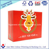 Custom Low Cost White Kraft Craft Merry Christmas Paper Bag for Gift