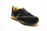 Suede Upper Rubber Sole Cement Safety Shoes (LZ5002)