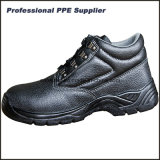 PU Injection Genuine Leather Industrial Safety Boot
