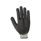 10g Aramid Gloves with Black Latex Crinkle Palm Coated