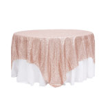  Wedding Hotel Decor White Table Cloth Square Table Linen Dining Sequin Table Cover