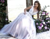 V-Neckline Lace Prom Party Dress A-Line Long Evening Dresses Z7019