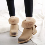 Autumn Leisure with Low Heel Round Toe Warm Cotton Fashion Girls Snow Boots