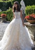 Beaded Sheer Top Bridal Ball Gowns Lace Wedding Dress 2018 Lb1837
