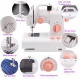 (FHSM-318) Portable Electric Mini Overlock Household Sewing Machine with Cutting and Light