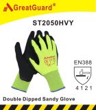 Hi Vis Sandy Foam Finish Nitrile Glove (CE Certificated)