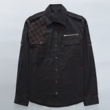Custom Man Shirts Rockabilly Gothic Clothing Punk Style Dress Shirt