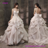Popular design Sweepingly Romantic All at Once Full-Length A-Line Wedding Dress with Strikingly Voluminous, Soft Fuffled Organza Skirt