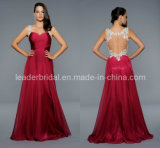 Backless Red Evening Dresses Lace Sweetheart Sexy Prom Dresses Ht819