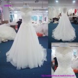 160618 Popular Design Sleeveless Lace Bodice A Line Wedding Dress