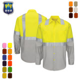 Reflective Stripe Long Sleeve Safety Workwear Work Shirt