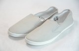 2018 Sunny Light Grey Slip on Women Canvas Shoes PVC Lace Injection Shoes Cotton Footwear