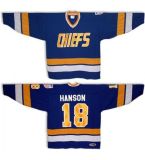 Hanson Brothers Charlestown Chiefs 1 Lemieux Hockey Sports Jersey