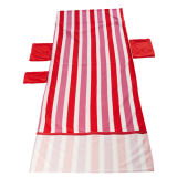 Striped Microfiber Beach Towel Lounger