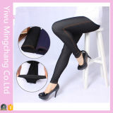 Wholesale Large Size High-Elastic Black Denim Leggings for Fat Women