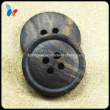 High End Laser Wood Garment Button with Small Round Edge