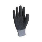 13G Gray Polyester with Black Latex 3/4 Coated Gloves