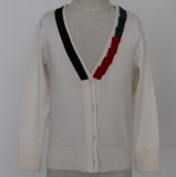 Girls'cardigan with Lose Version and Soft Handfeel, Contrast Color Entrance Guard
