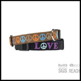Eco-Friendly Cotton Pet Dog Collar with Embroidery Logo