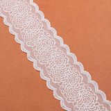 Polyester / Nylon Material and Voile Fabric Type Stretch Lace