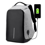 Casual Lightweight Waterproof USB Charge Port Anti-Theft Backpack