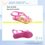 Latest Design PVC Girls Sandals, Casual Open Toe Kids Sandals with Rhinestone Decoration