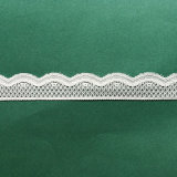 New Design Rhombic Pattern White Trimming Lace with Wavy Edges