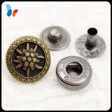 Custom Design Bronze Alloy Metal Spring Snap Button for Jacket