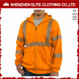 Custom Made Hi Vis Orange Work Safety Hoodies Jacket (ELTHJC-401)