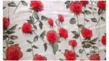 Chiffon Printed Flower Lace Three-Dimensional Rose Fabric