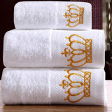 Satin Band Embroidery Logo Hotel Hand Towel