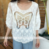 Butterfly Batwing Hollow out Blouse, Latest Lace Bikini Cover up Dress