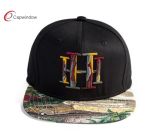 3D Embroidery Custom Snapback Cap with Sublimation Printing Logo (01383)