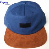 Suede Brim 5 Panel Hat Snapback Cap Hat