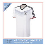 Polyester Quick Dri Team Wear Soccer Jersey with Applique Embroidery