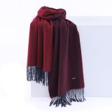 Custom Top Quality Pure Cashmere Warmly Scarf with Tassel (LS-CM-1007)