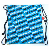 Factory OEM Produce Custom Logo Print Blue Cotton Canvas Backpack Bag