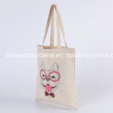 Factory OEM Produce Custom Logo Print Cotton Canvas Creamy Tote Shopping Bag