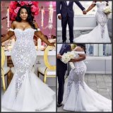 Lace Bridal Gowns Mermaid off Shoulder Plus Size Wedding Dress R3030