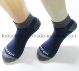 Plain Low Cut Socks with Different Colour for Toe and Heel