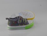 2016 Kid/Child Fashion Casual Wholesale Hook & Loop Injection Canvas Shoes