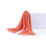 100% Cashmere Blanket Scarf Shawl with Tassel (LS-CM-1006)
