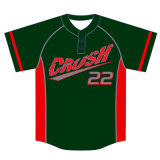 Custom Green Sublimated Baseball Jersey with Two Buttons
