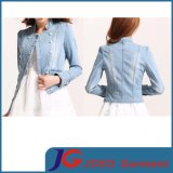 Light Blue Full Button Women Jean Dress Jacket (JC4075)