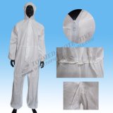 Disposable Protective Clothing, Microporous Coverall with Flap Zipper