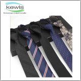 Polyester Plain Dyed Jacquard Necktie with Zipper