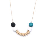 Fashion Bohemia Necklace Ethnic Jewelry Irregular Beads Wooden Pendants Sweater Statement Necklace for Women