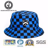 2017 Hot Sale Street Style Check Blue Black Fashion Bucket Hat with Custom Logo