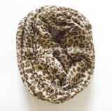 Hot Selling Clssic Animal Printing Infinity Polyester Scarf (HWBPS097)