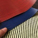 3k 200g Yellow Red Blue Carbon and Kevlar Hybrid Fabric
